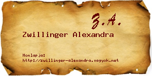 Zwillinger Alexandra névjegykártya